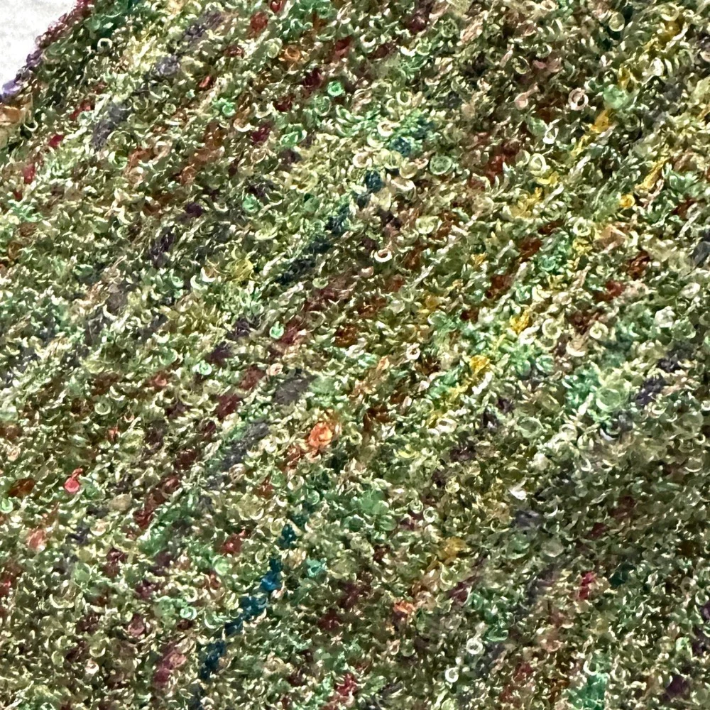 Mucros Weavers Ireland Green Multi Color Textured Fringe Scarf Muckross House